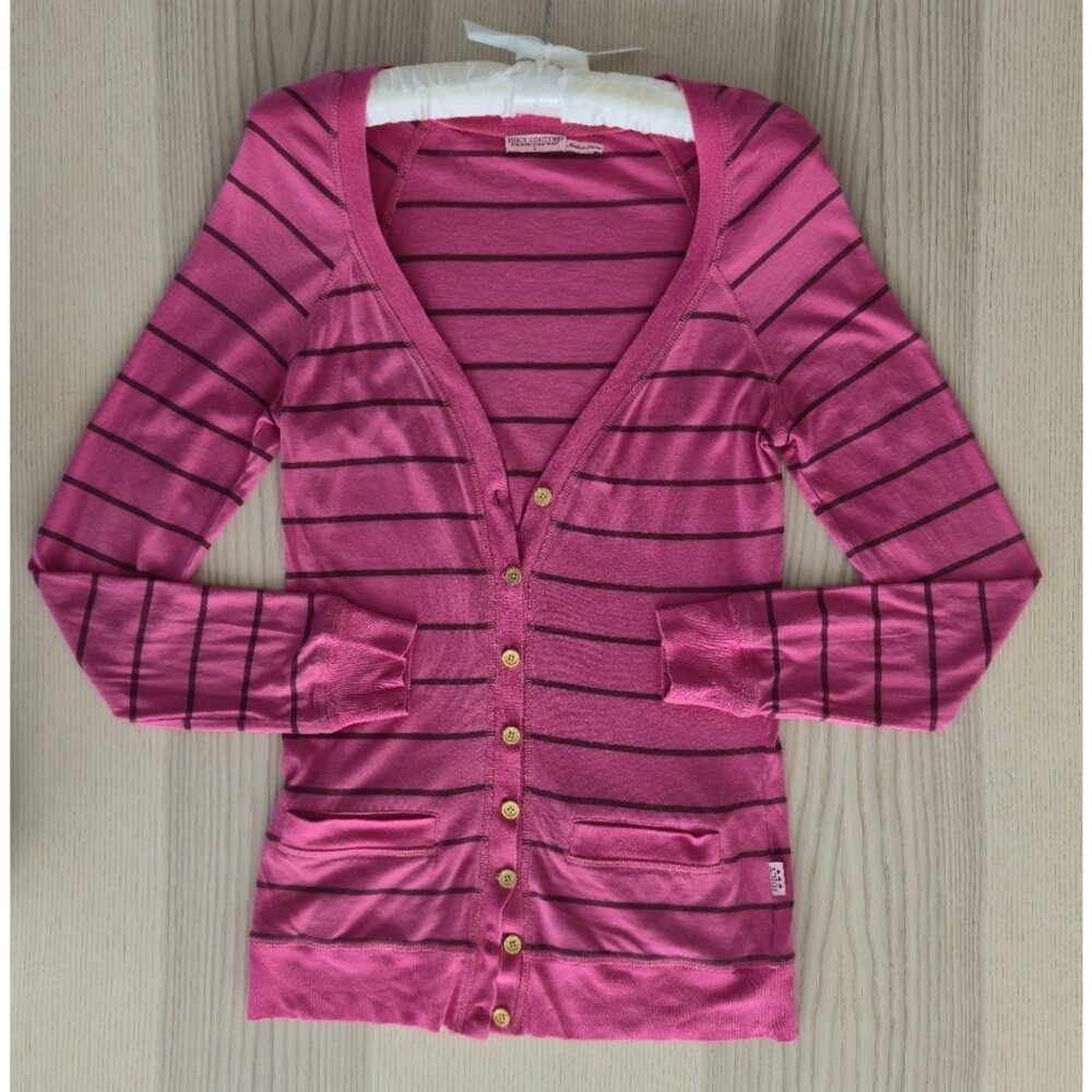 Juicy Couture Pink Striped Cardigan - Picture 2 of 7